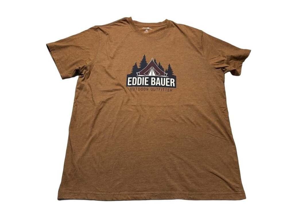 Eddie Bauer Outdoor Outfitter Graphic T-Shirt Size XL Brown